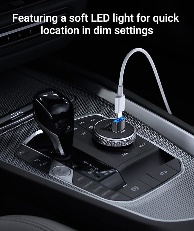 Syntech USB to USB C Adapter 4 Pack, Type C Female to USB Male Converter Power Charger Cable Adapter Compatible with MagSafe Apple Watch Series 10/SE/Ultra 2 iPhone 16 Plus Pro Max AirPods Pro, Black