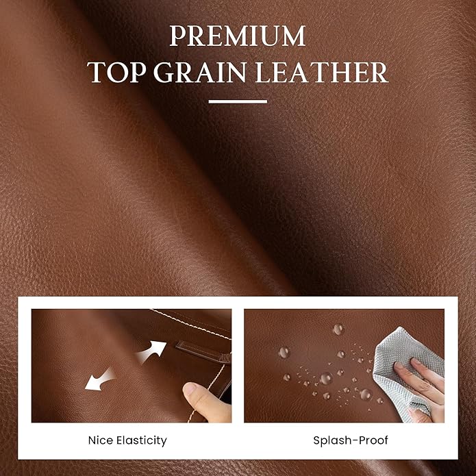 befen Vintage Genuine Leather Work Tote Bag for Women Large Tote Bag with Zipper Leather Purse and Handbags with Compartment