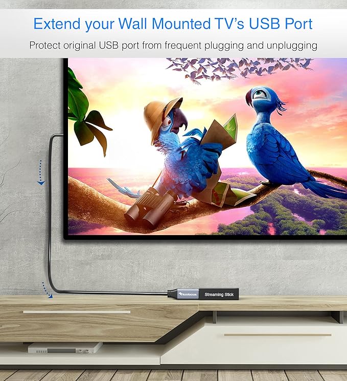 BlueRigger USB 3.0 Extension Cable (10FT, 5 Gbps, Type A Male to Female Adapter Cord) - Long USB Repeater Extender for VR Headset, Printer, Hard Drive, Flash Drive, Keyboard, Mouse, Xbox