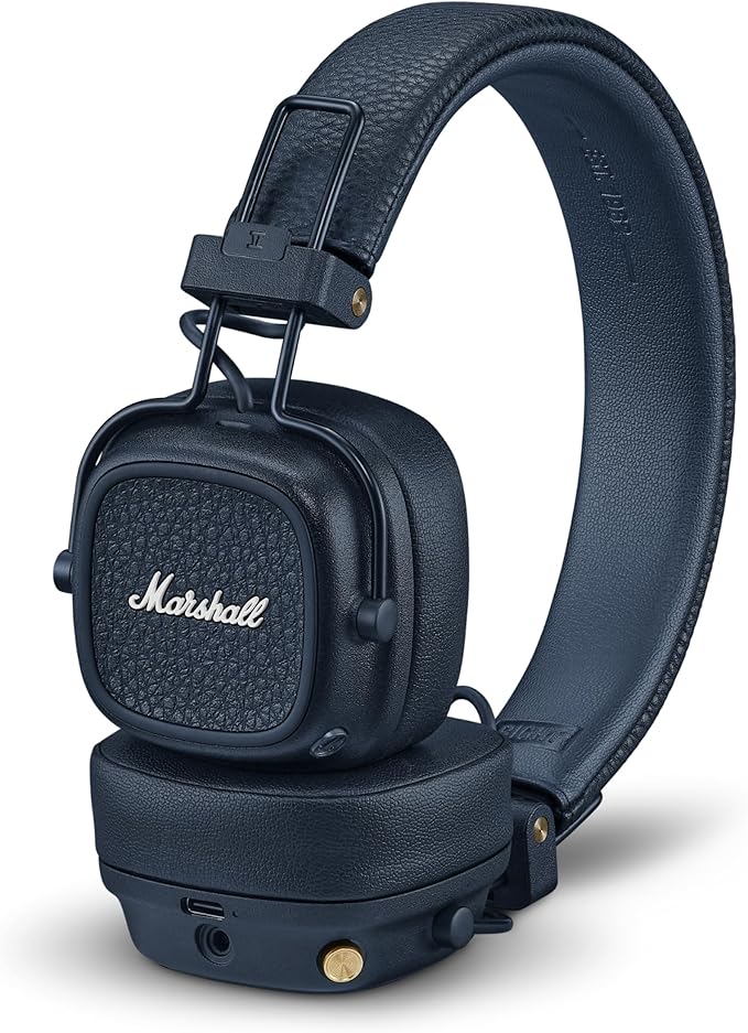 Marshall Major V On-Ear Wireless Bluetooth Headphones - Midnight Blue