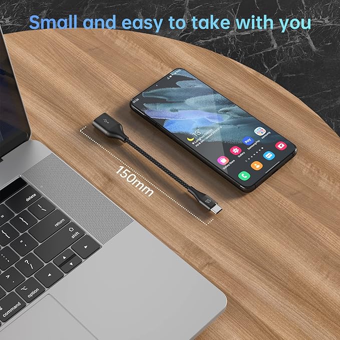 USB C to USB Adapter 3.1, OTG Adapter, 10Gbps USB Type C to USB Adapter, USB-C to USB-A Female OTG Cables Compatible for New MacBook Pro, iPad Air 2020, Galaxy S20/S10/S9/S8 and More
