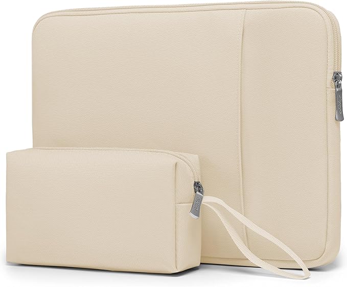 HYZUO 14-15 Inch Laptop Sleeve Bag Set for MacBook Air 15 M4/M3/M2, MacBook Pro 15, XPS 14/15 Plus, 15" Surface Laptop, Notebook Case for 14" HP Lenovo ThinkPad Asus Acer Huawei, Sand