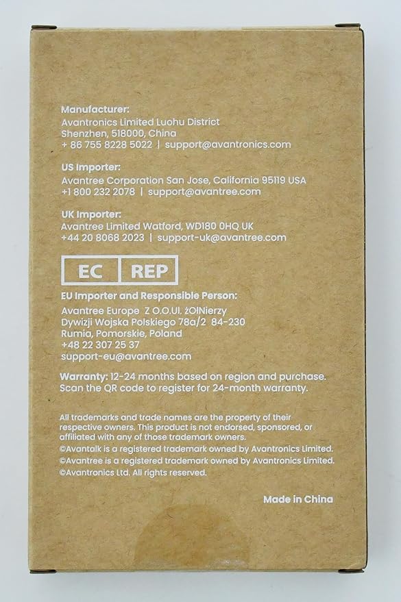 Avantree Resolve (Large) – Wired Open-Ear Earbuds w/Mic & Over-Ear Hook, for Seniors & Men w/Large Ears, Great for Office, Outdoor & Home, 3.5mm AUX