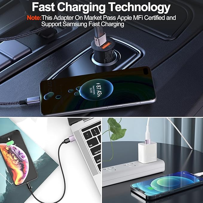 𝟒𝐏𝐚𝐜𝐤 𝐔𝐩𝐠𝐫𝐚𝐝𝐞𝐝 USB to USB C Adapter,Type-C Female to A Male Car Charger OTG Converter for Apple Watch Ultra 8 9 10,iPhone 16 15 14 13 Pro Max,Samsung S24,Nintendo Switch,AirPods,iPad,Car