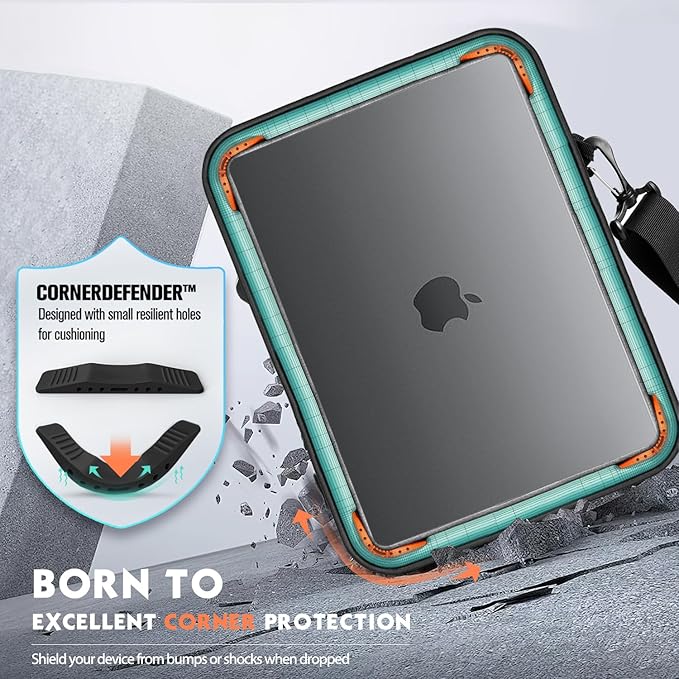 MoKo 12.9 Inch Tablet Sleeve Bag Carrying Case with Pockets Fits iPad Pro 12.9 M2 2022/2021/2020, Surface Laptop Go 12.4", Galaxy Tab S8+/S9+ 12.4" 2022/2023, Light Gray