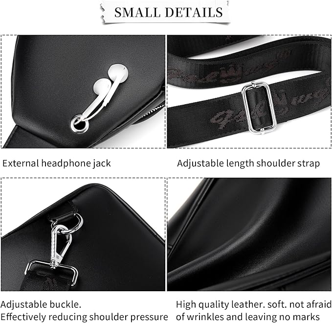 FSD.WG sling Backpack for Men Chest Bag Crossbody Shoulder Bags Travel Bag Purse for Men with Water Resistant