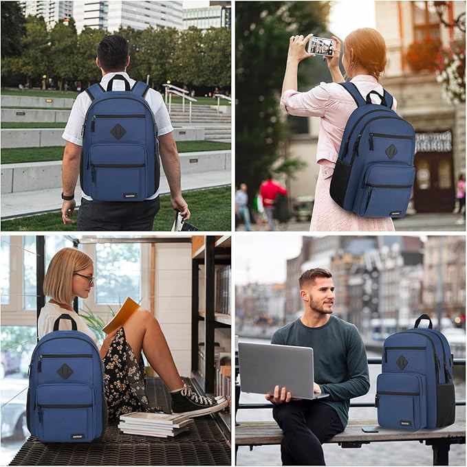 BIKROD Backpack for Boys Men, School Backpack for Teens Girls, Lightweight Casual High School Bookbag, Daily-use Travel Laptop Backpack with USB Charging Port Fits 15.6 Inch Notebook