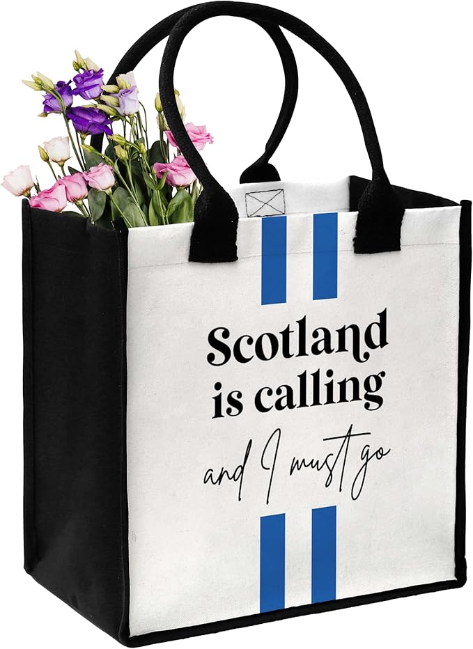ONDTOM Travel Gifts Bag, Scotland Lover Gifts, Simple Modern Beach Bag, Birthday Christmas Retirement Gifts for Women