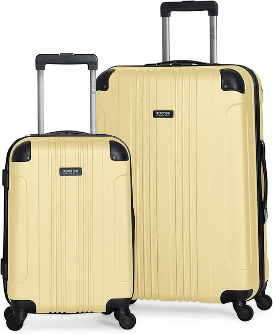 Kenneth Cole REACTION Bounds Lightweight Hardshell 4-Wheel Spinner Luggage, Pale Banana, 2-Piece Set (20" & 28")