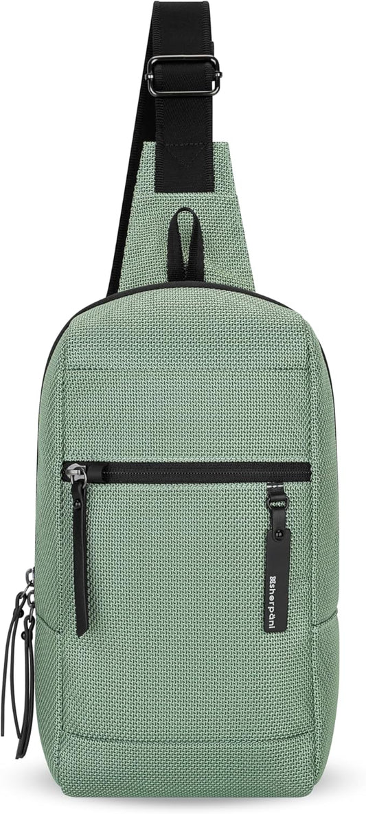 Sherpani Metro, Anti Theft Sling Bag, Sling Backpack, 5L Travel Bag, Shoulder Chest Purse, Crossbody Backpack for Women, Metal Hardware, Travel Gift (Aloe Mist)