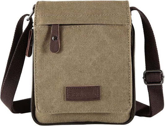 Sechunk Vintage Canvas Messenger Cross body bag Shoulder bag