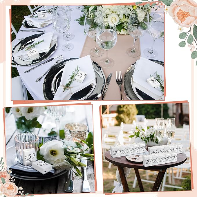 50 Pack Happy Tears Tissues Packs for Wedding Bulk Facial Tissues Items for Guests Welcome Bags Pocket Paper 3 Ply Individual Mini Travel Tissue Packs for Wedding Graduation Party Ceremony(Cute)