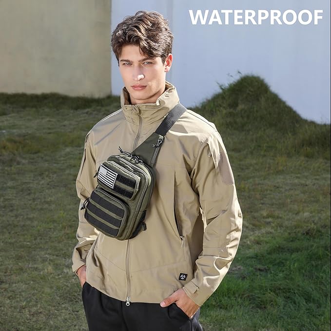 Wotony Tactical Crossbody Bag for Men - Durable Sling Bag with Cross Body Design EDC Shoulder bag