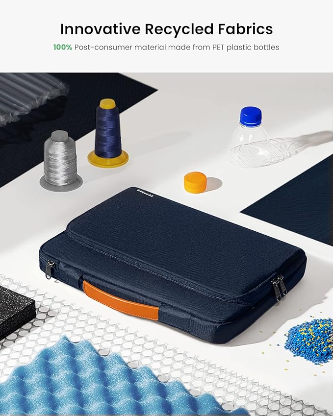 tomtoc 360 Protective Laptop Carrying Case compatible with 14-inch MacBook Pro M4/M3/M2/M1 Pro/Max 2024-2021, 12.9-13 Inch iPad Pro/Air, Water-Resistant MacBook Accessory Bag Sleeve