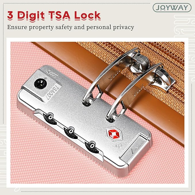 Joyway Expandable Luggage Sets 5 Piece, Hard Case Suitcase Set with Spinner Wheels, Hardshell Lightweight Travel Luggage with TSA Lock