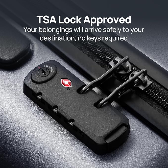 NINETYGO Carry On Luggage 22x14x9 Airline Approved, 20 Inch Luggage with Smooth Spinner Wheels, Lightweight, Hard Shell PC Suitcase Carry-On, Travel Luggage, TSA Approved (Grey, Rhine Basic)