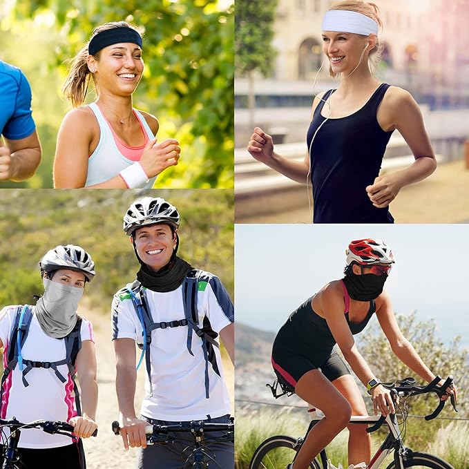 Geyoga Winter Face Mask for Men UV Protection Mask Sunscreen Breathable Windproof Neck Gaiters Scarf Fishing Cycling Running