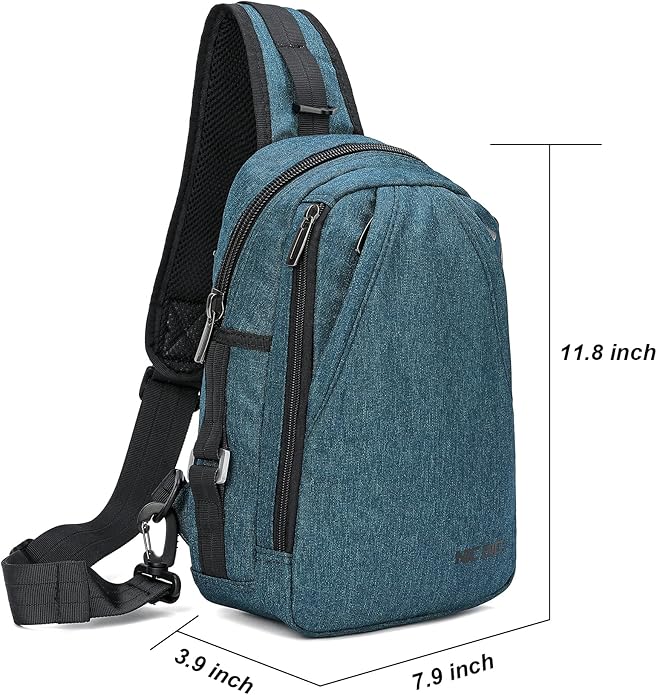 NICGID Sling Bag Chest Shoulder Backpack Crossbody Bags for Tablet Laptop Outdoor Hiking Men Women