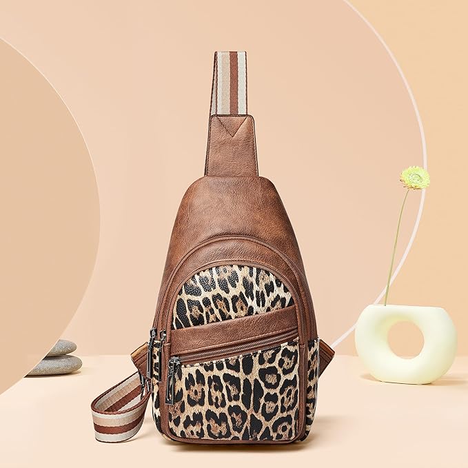 Sling Bag Crossbody Bags for Women Small Cross Body Bag Fanny Packs Chest Sling Purse for Daily Travel Leisure Sport