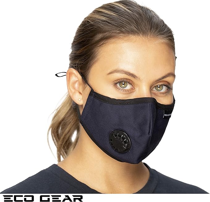 Anti Pollution Face Mask Particulate Respirator| Mask for Dust, Exhaust Gas, Smoke, Smog, Pollen and Fumes | Unisex Military Grade Washable Mouth Mask