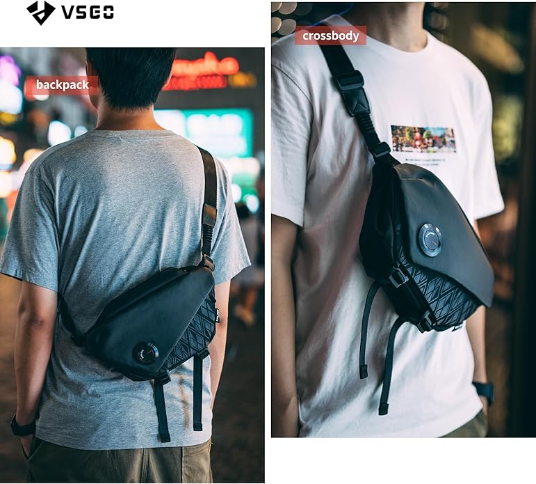 VSGO 4L Camera Sling Bag, Waterproof Shoulder Crossbody Bag for Men & Women, Fits Mirrorless Cameras, UAV Gear, and Tech Essentials