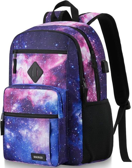 Boys and Girls Backpack for School, Lightweight Casual High School Bookbag, Daily-use Travel Laptop Backpack for Women and Men, Fits 15.6 Inch Notebook