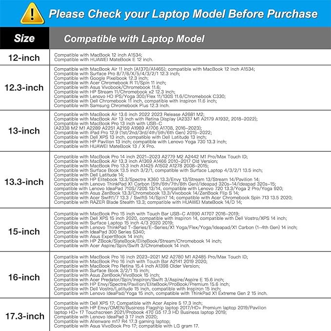 MOSISO Laptop Case 12.3 inch, 11.6-12.3 inch Laptop Sleeve Compatible with MacBook Air 11.6, Acer HP Dell Lenovo Samsung, Surface Pro, Polyester Vertical Computer Sleeve Bag with Pocket, Black