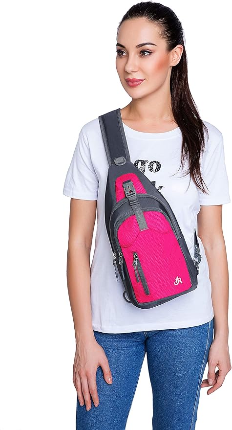 Y&R Direct 14 Colors Lightweight Sling Backpack Sling Bag Travel Hiking Small Backpack for Women Men Gifts