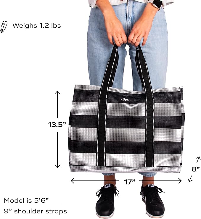 SCOUT Roadtripper - Large Beach Tote Bags For Women - Sandproof Breathable Woven Beach Bag, Pool Bag And Travel - Mom Bag