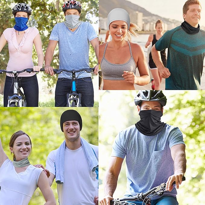 Geyoga Winter Face Mask for Men UV Protection Mask Sunscreen Breathable Windproof Neck Gaiters Scarf Fishing Cycling Running