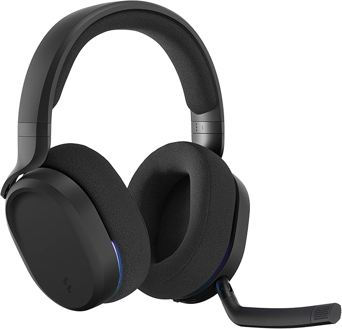Scape Dark - Wireless PC Gaming Headset - Detachable Flip-To-Mute Microphone with Noise Cancellation - Battery Life Up To 40 Hours - Configurable Ambient Lighting - Black