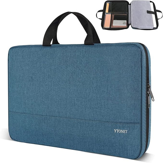 Ytonet 17 17.3 Inch Laptop Sleeve Case, Water Resistant Laptop Carrying Case with Handle, Compatible with MacBook HP Dell Lenovo Surface Asus Acer Notebooks, Gifts for Men Women Mom, Deep Teal