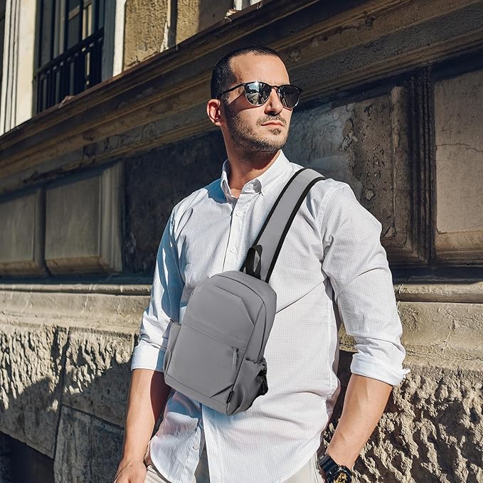 Crossbody Sling Bag Casual Shoulder Hiking Backpack with Convertible Shoulder Strap for Travel Hiking Shopping Leisure Sport