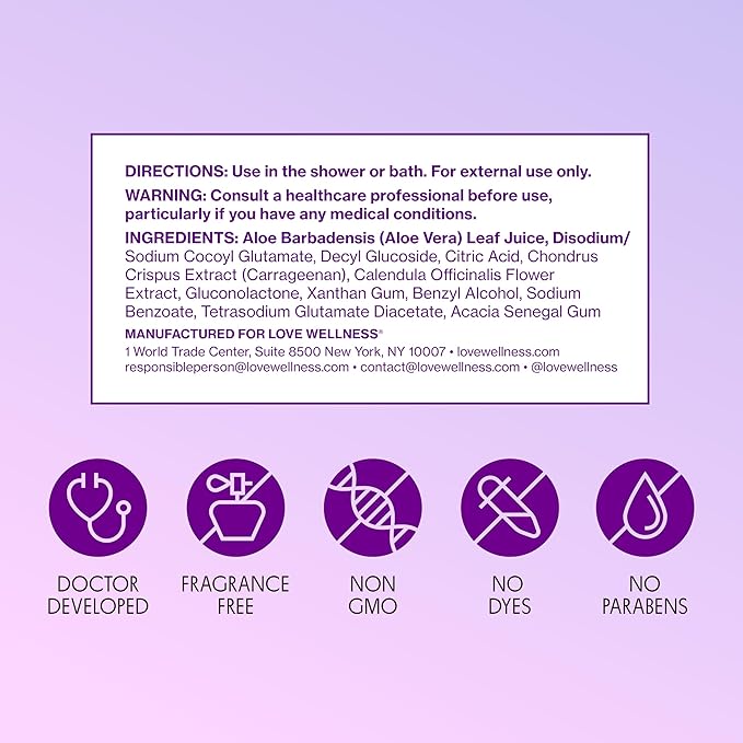 Love Wellness pH Balancing Cleanser | Feminine Vaginal Wash | Fragrance-Free | Vaginal Cleanser for Balanced pH, Intimate Health & Hygiene | Non-Irritating with Aloe Vera for Sensitive Skin | 5 Fl Oz