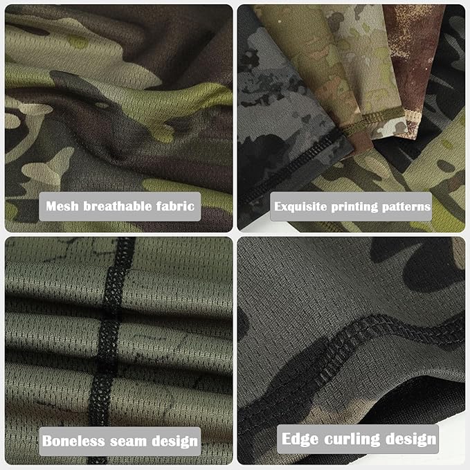 16 pack Cooling Neck Gaiter for Men Women Sun Protection Face Mask Gators Camo Bandana Neck Cover