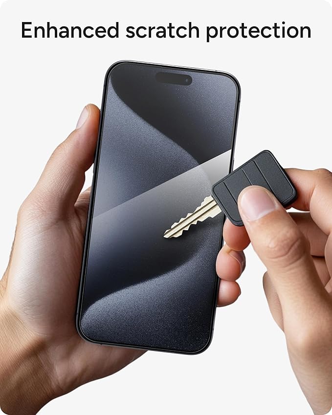 ZAGG Glass Elite iPhone 15 Pro Max Screen Protector - 5X Stronger with Reinforced Edges, Scratch & Smudge-Resistant Surface, InvisibleShield, Easy to Install