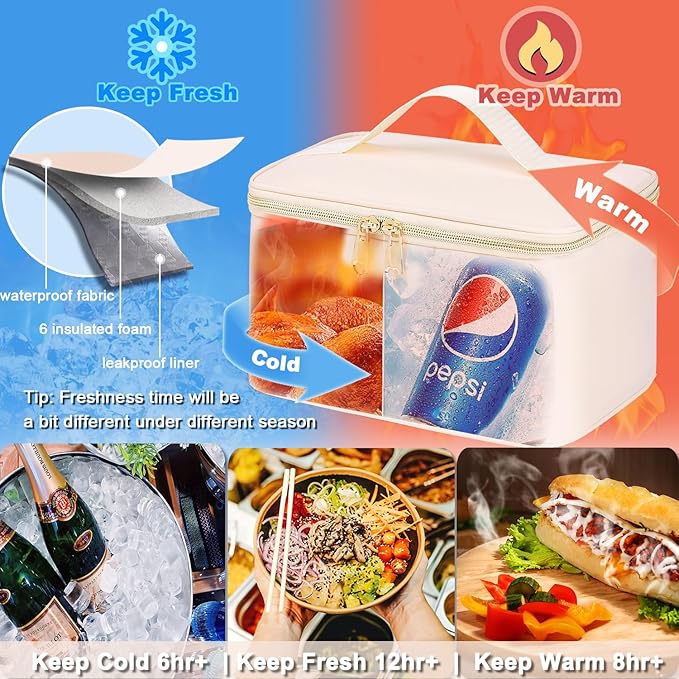 Weitars Lunch Backpack For Women,15.6 Inch Laptop Backpacks For Womens Back pack, Travel Backpacks,Work Back packs For Women (Beige)