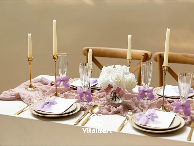 Vitalizart Chiffon Silk Ribbon Handmade Fringe 1.5" x 21 Yd Lavender Light Purple Lilac Frayed Edges Ribbons for Wedding Invitations Bridal Bouquets Gifts Wrapping Crafts Holiday Party Decorations