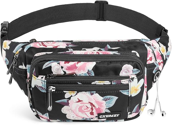 CXWMZY Fanny Packs For Women & Men Waist Pack Hip Bum Bag with Multi-Pockets Large Capacity Waterproof Casual Bum Bag for Disney Traveling Casual Cycling Running Hiking