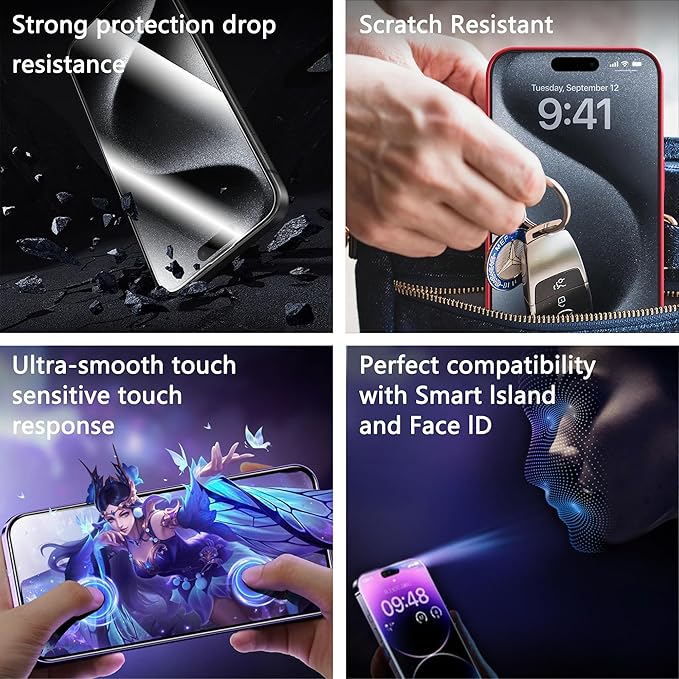2 Pack Screen Protector Tempered Glass for iPhone 11 and iPhone XR 6.1-Inch Auto Dust Removal, No Bubbles, High Definition Clear, Easy Installation