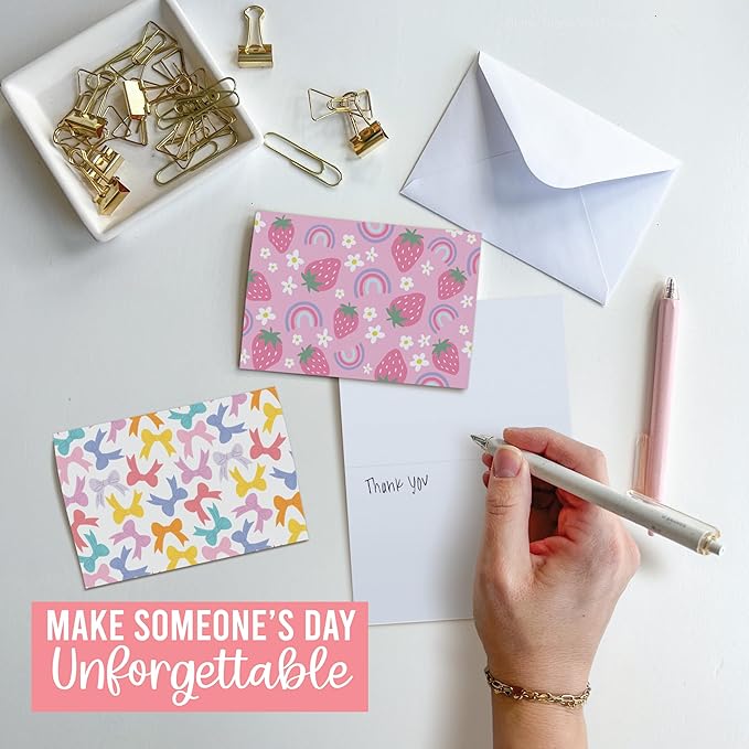 Hadley Designs Blank Cards and Envelopes 4x6-24 Blank Note Cards with Envelopes, Notecards Stationery Sets, Notecards Bulk, Stationary Sets, Note Paper Stationery, Doodle Pretty Stationary