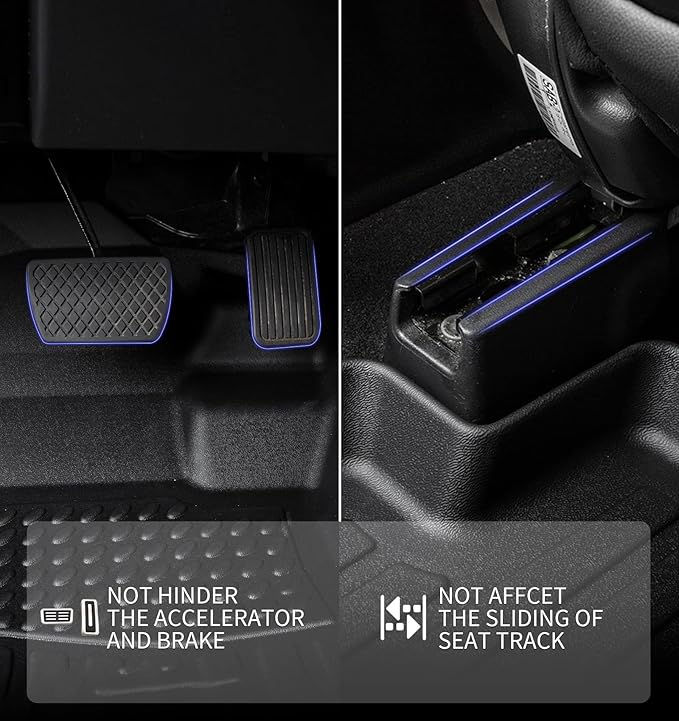 KELCSEECS Floor Mats Custom for 2009 2010 2011 2012 2013 Corolla Sedan/Matrix Car Mats All-Weather Floor Liners Front and Rear Row Corolla/Matrix Floor Mats Accessories Black