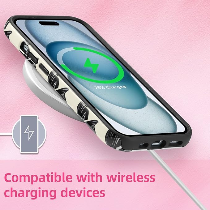 QLTYPRI Case for iPhone 16e, Aesthetic Black Ribbon Bow Phone Case for Girls Women, Protective Hybrid 2-Layer Hard Shell Silicone Cover Durable Shockproof Phone Cover - Beige