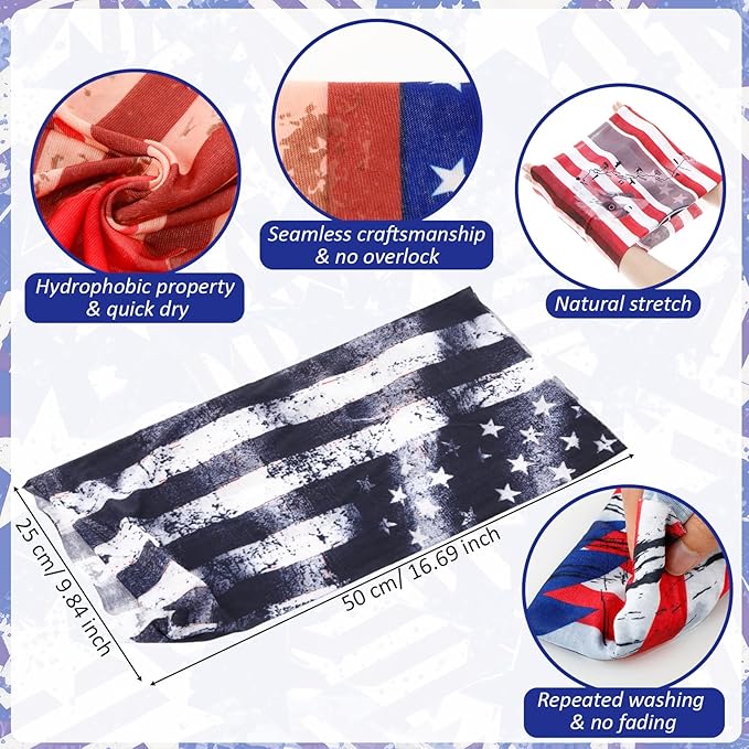 JaGely 50 Pcs Summer Neck Gaiters for Men Multi Cooling Neck Gaiter for Men Sun Protection Face Mask Balaclava Motorcycle