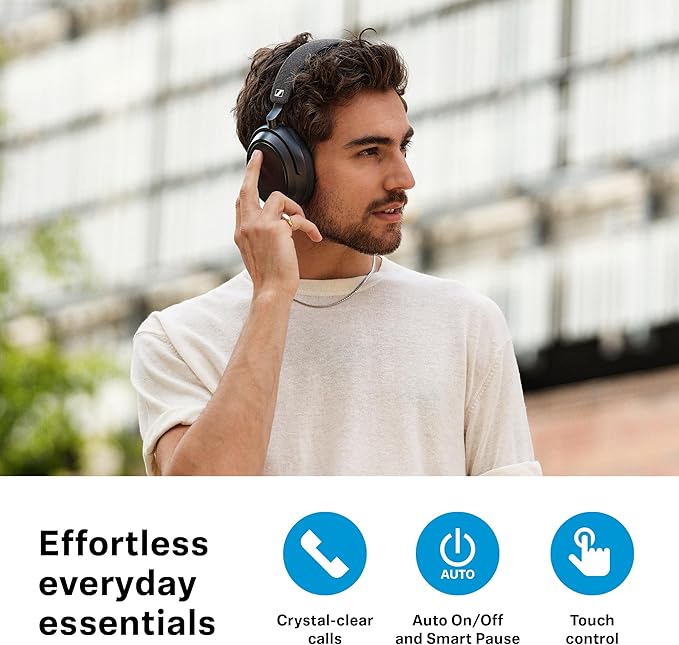 Sennheiser MOMENTUM 4 Headphones - Bluetooth Headset for Crystal-Clear Calls, Adaptive Noise Cancellation, 60h Battery Life, Lightweight, Graphite