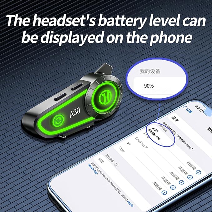 Motorcycle Helmet Speakers Helmet Bluetooth Headset Headphone Automatic Answer Music Control,120 Hours Playing time High Sound Quality System Ultra Thin Cycling/Skiing/Riding 1200 mAh Battery