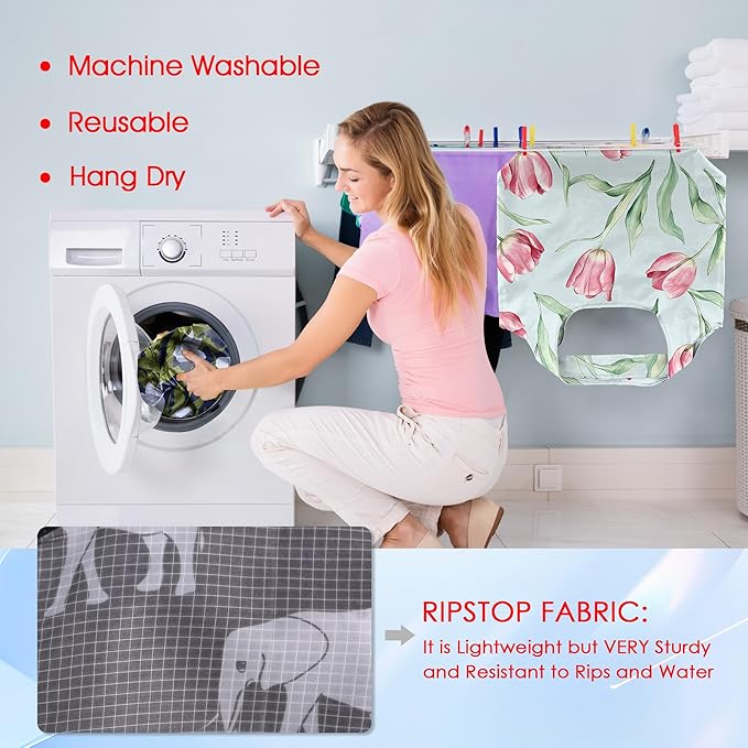 BeeGreen Reusable Grocery Bags 6 Pack, Heavy Duty Totes for Women, Foldable Grocery Bag Large Shopping Totes with Handles for Work, Travel, Gift, Store, Polyester Washable Reusable Tote Bag