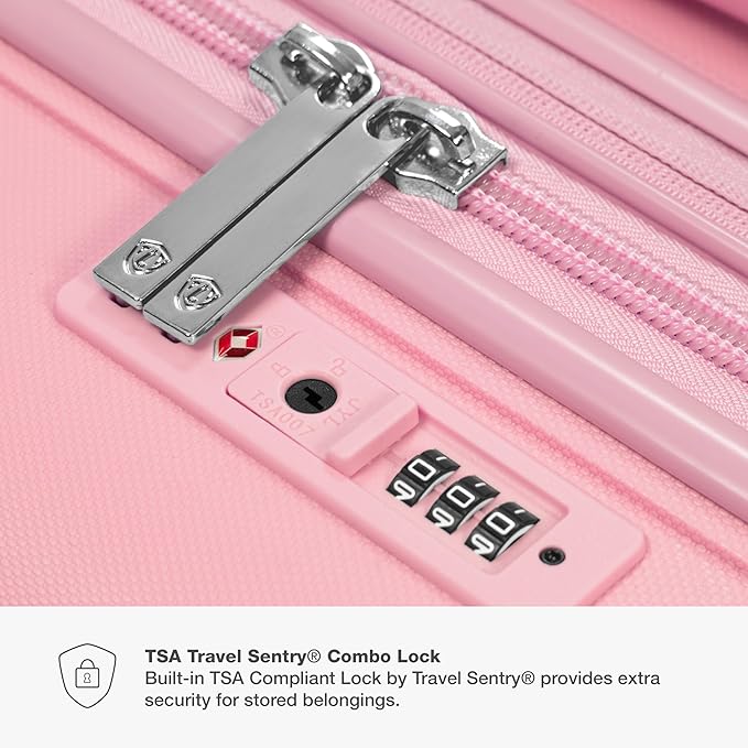 Traveler's Choice Pagosa Indestructible Hardshell Expandable Spinner Luggage, Pink, 2-Piece Set (22/26)
