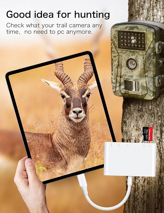 USB C SD Card Reader, 5 in 1 USB-C to Memory Card Adapter with SD MicroSD MS Memory Stick XD Picture Slots & USB Female Port Compatible with iPhone 15 iPad Mac MacBook Pro/Air/Mini Laptop