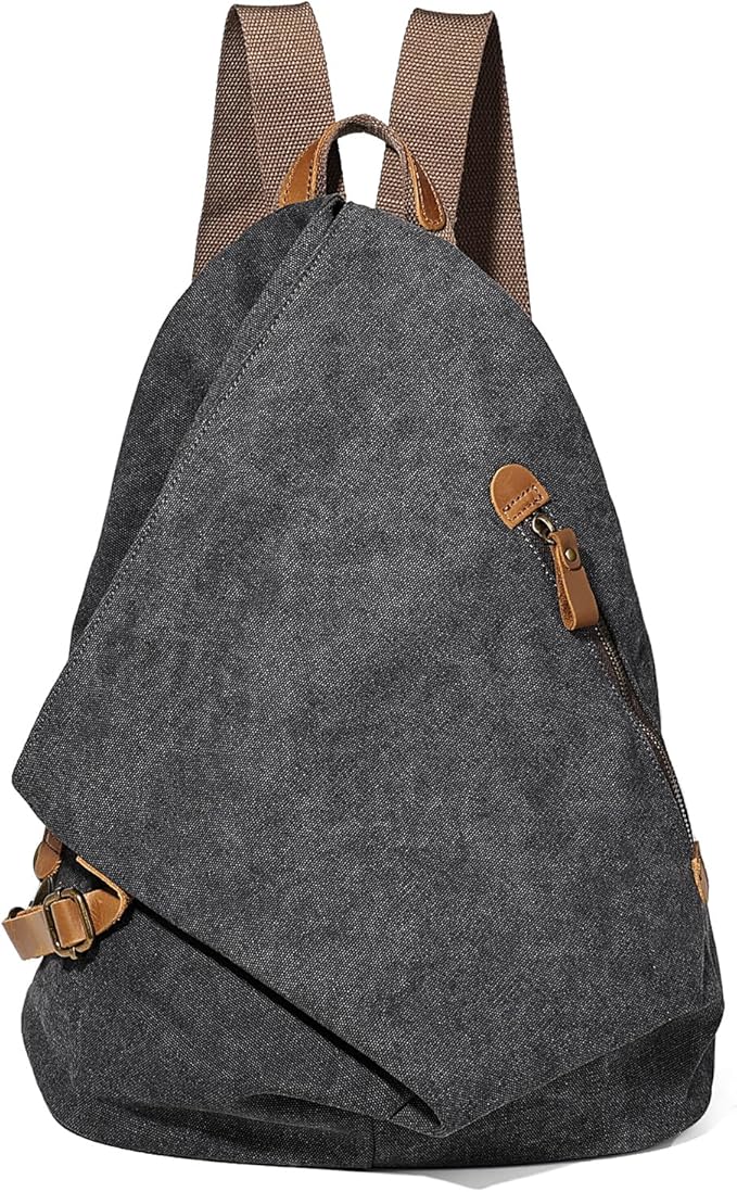 KL928 Canvas Vintage Backpack – Large Casual Daypack Outdoor Travel Rucksack Hiking Backpacks for Men Women